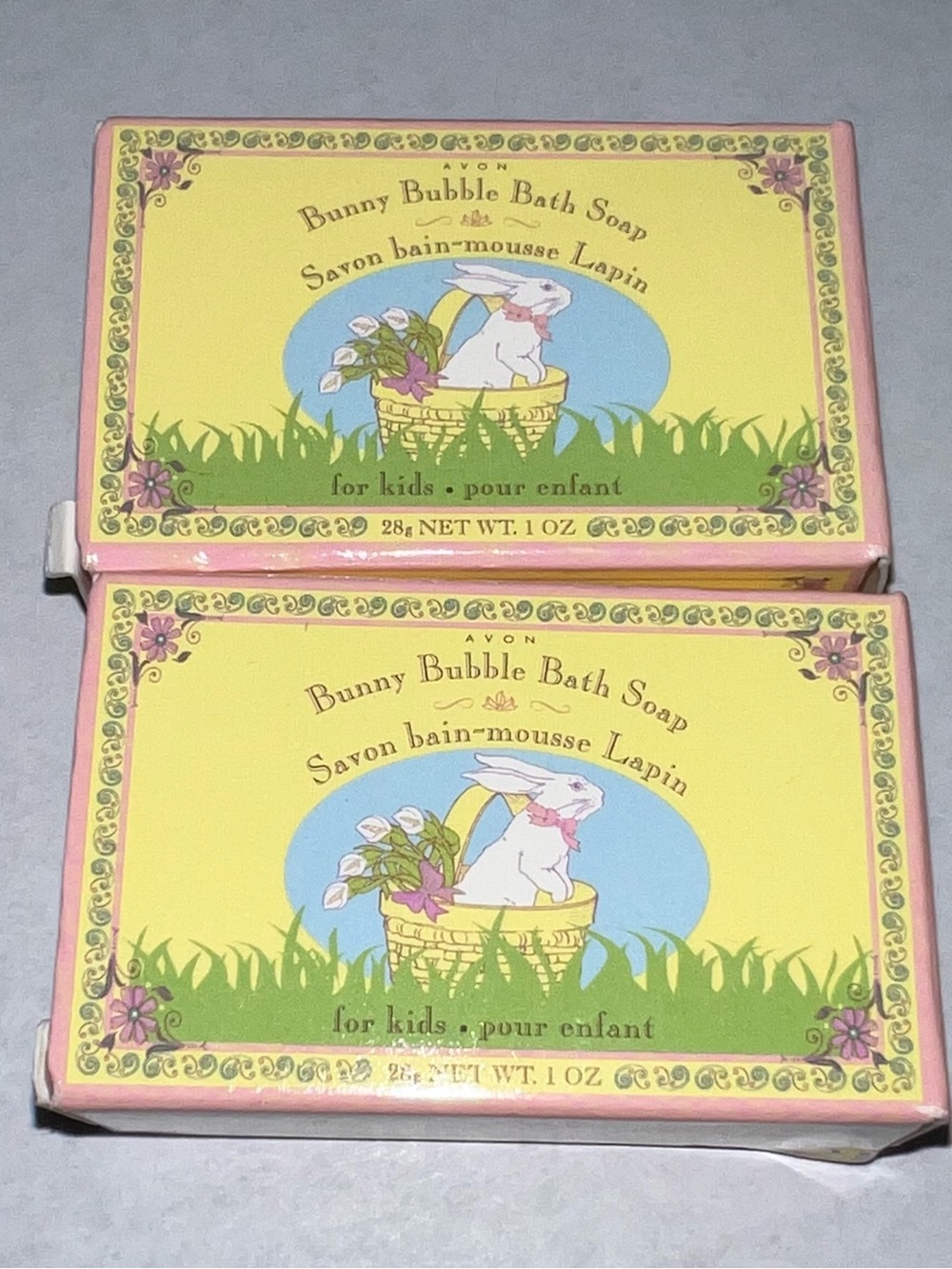 💥 Vintage New Avon Bunny Bubble Bath Soap For Kids 1 OZ. 2 PCS